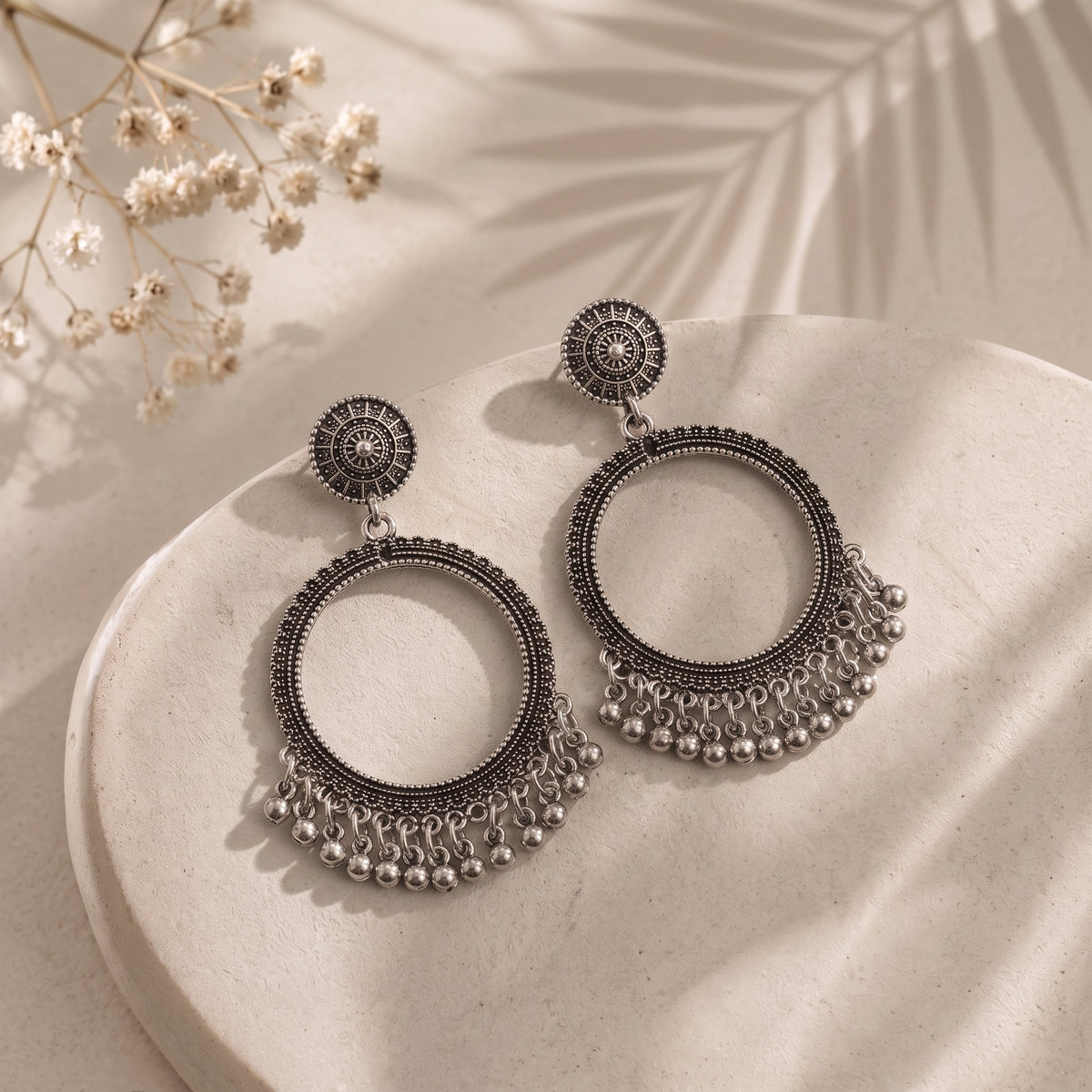 Oxidised Chandbali