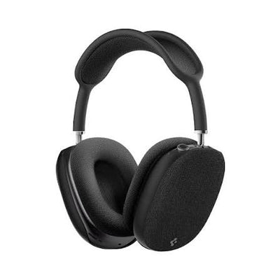 Black over-ear headphones on a white background
