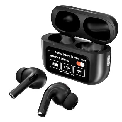Airpods A9 Pro Wireless Earbuds, Bluetooth 5.4 Touch Screen Display,