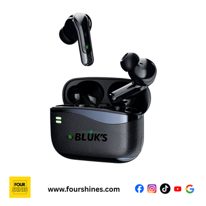 BLUK'S BX-600 Quad-Mic ANC + ENC AirBuds with 2.4G Storage Dongle