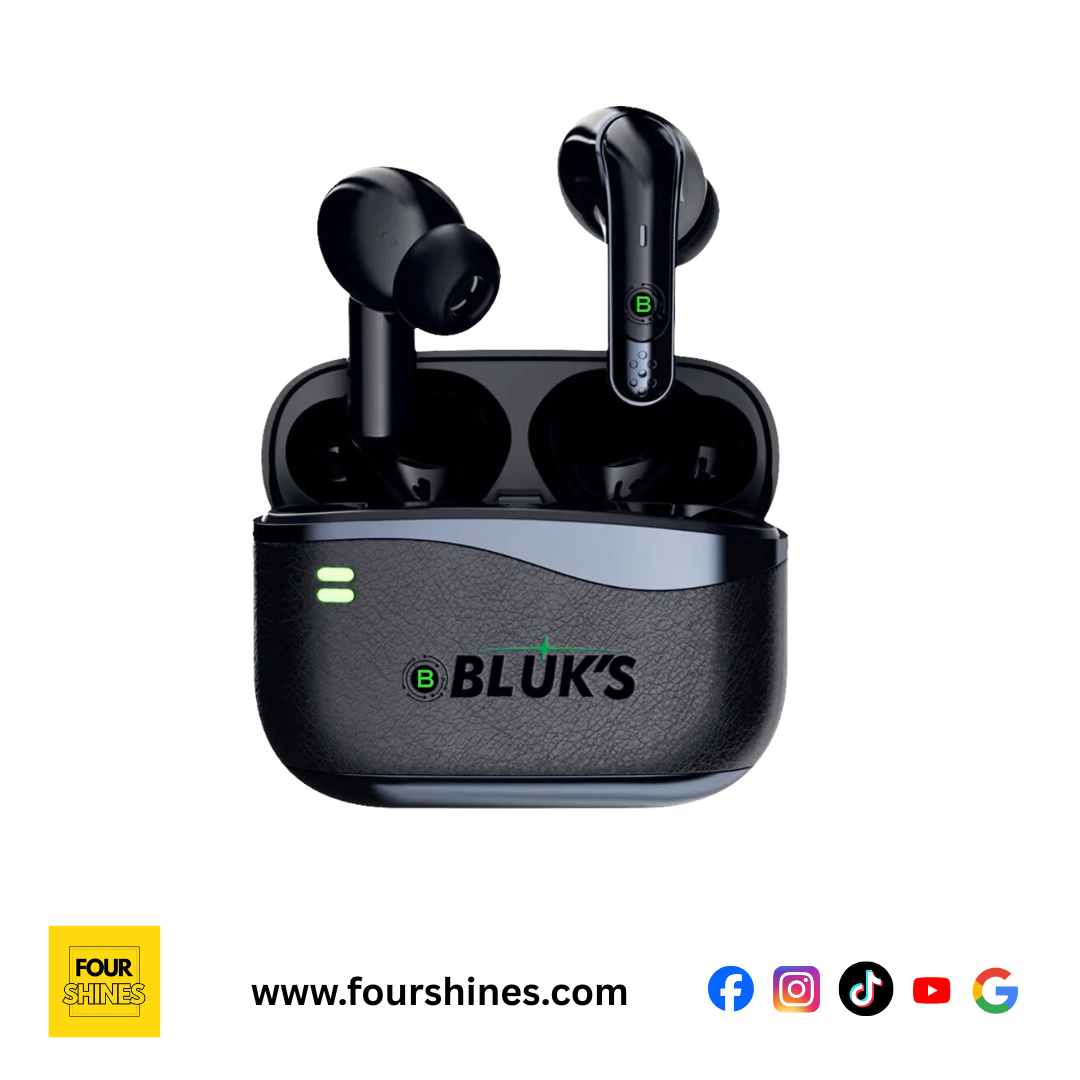 BLUK'S BX-600 Quad-Mic ANC + ENC AirBuds with 2.4G Storage Dongle