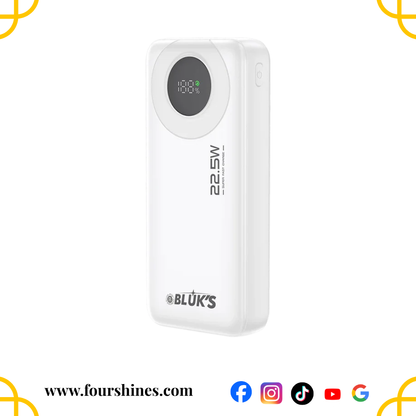 Bluk's BX-306 SwiftCharge Power Bank 20,000mAh - 22.5W Fast Charging Slim Design