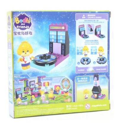 Packaging for a 11-piece Blocks Game Gift Play Set themed around Bodhi Friends. The box shows a cartoon character Bodhi alongside colorful blocks and a toy figure.