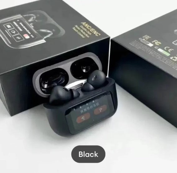 Airpods A9 Pro Wireless Earbuds, Bluetooth 5.4 Touch Screen Display, ANC