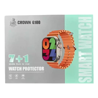 Ultra /Crown G100 7in1, 2.1 Inch HD Screen, Bluetooth Calling Smart Watch With 7 Straps