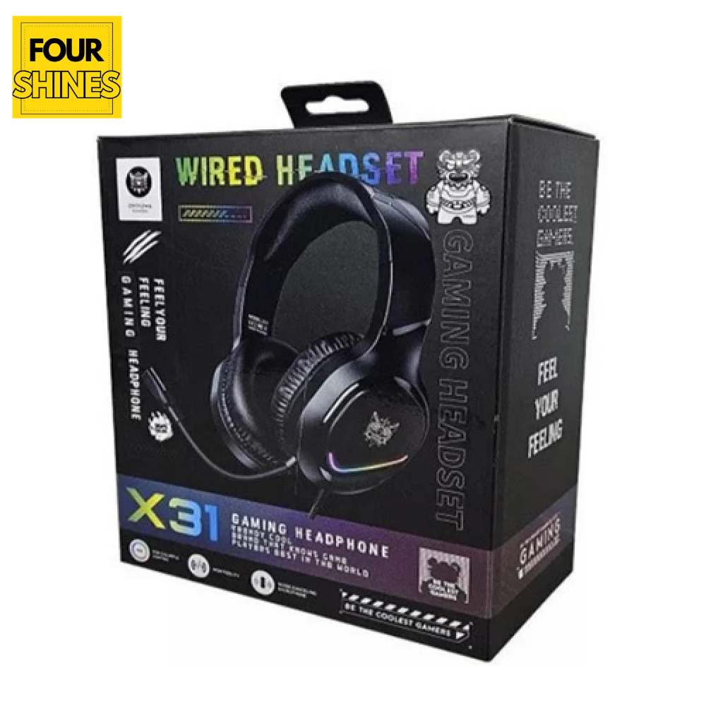 🎧 ONIKUMA X31 Wired Gaming Headset (RGB, Noise‑Cancelling