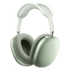 Pair of over-ear headphones on a light gray background