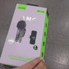 Wireless microphone set with accessories on a textured surface, featuring BLUK'S Cables branding. BX -118