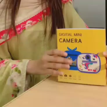 Load video: Digital Mini Camera + Printer for Kids Function | Dinosaur Design