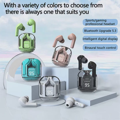 Air 31 Earbuds with Crystal Transparent Case Type-C, Bluetooth 5.3 | NEW MODEL