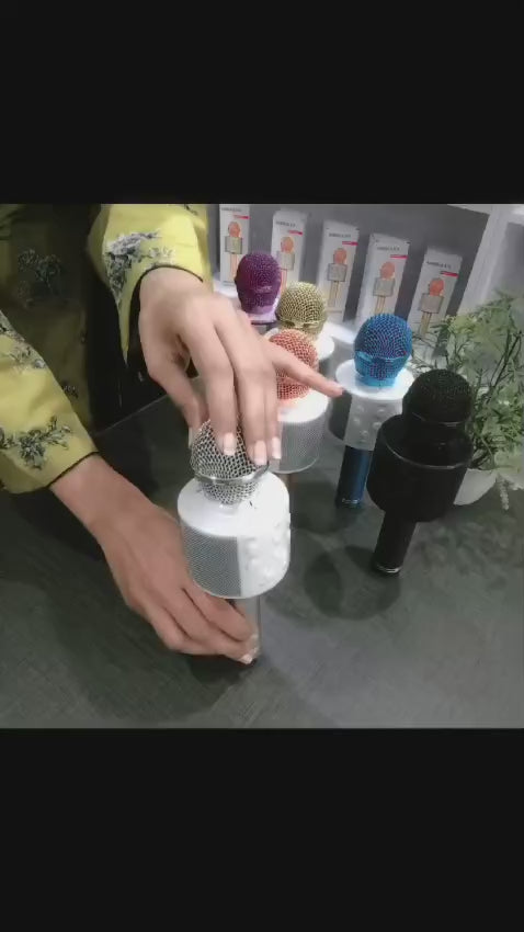 Load video: Bluetooth Wireless Hand Microphone, Mic with Speaker.