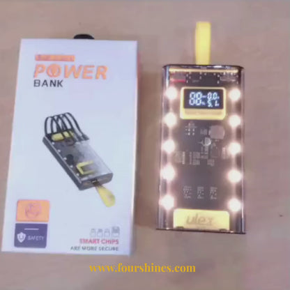 Ulex 22.5W Power Bank 20,000mAh - Built-in Cables Fast Charging