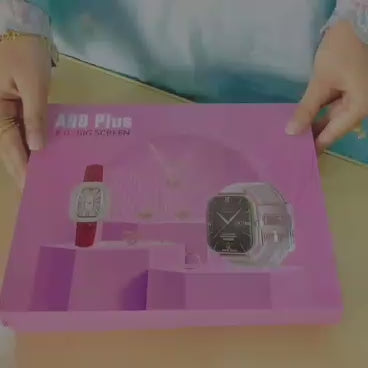 Load video: A99 Watch set for girls and women Watch Smart Watch Along with Jewelry