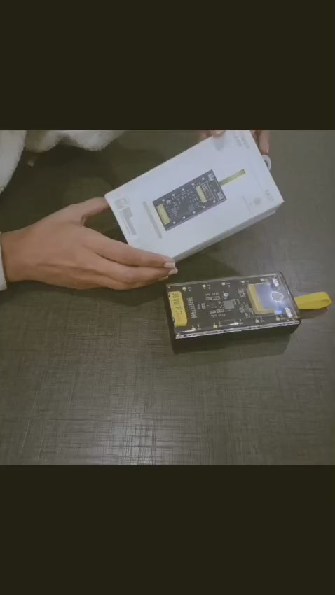 Load video: 66W Transparent Power Bank 20,000mAh - PD Fast Charging with Digital Display