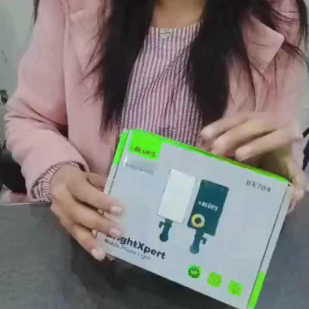 Load video: BLUK’S BX-704 Bright Expert Mobile Phone LED Light - Portable Selfie Ring Light for Smartphones