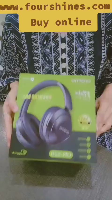 Load video: ORAIMO OR 520 Wireless Headphones - Rechargeable Type-C with SD Card