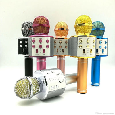 Bluetooth Wireless Hand Microphone with Speaker - Wireless Mic | Four Shines Pakistan