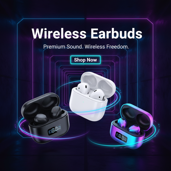 Wireless Earbuds Square
